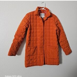 Larry Levine Puffer  Orange Jacket Sz S